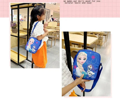 MINISO Disney 2024 Princess Series Crossbody Bag – "Frozen 2" Elsa & Sophia Cartoon Shoulder Bag, Girls Casual Fashion Handbag