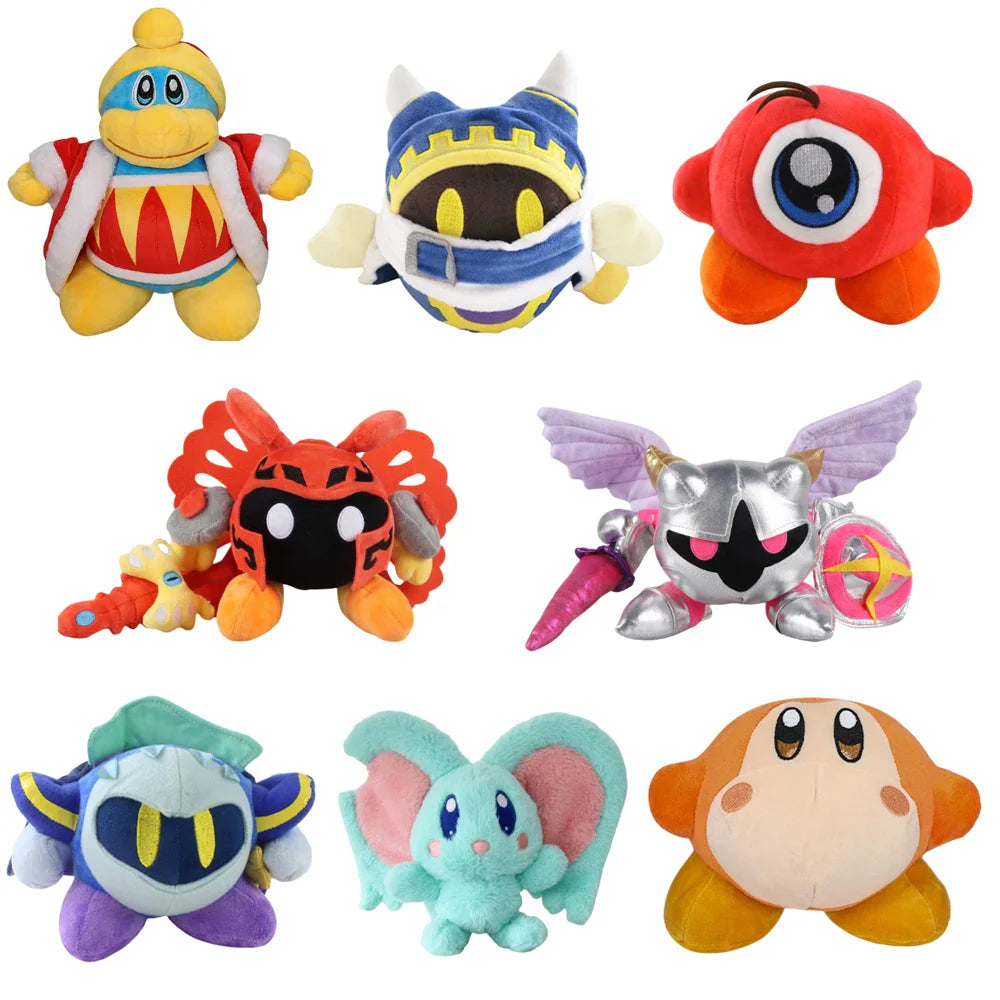 Anime Star Kirby Plush Doll Set – Magolor, Elfilin, Morpho Knight, King Dedede & Meta Knight Christmas Birthday Gift for Kids