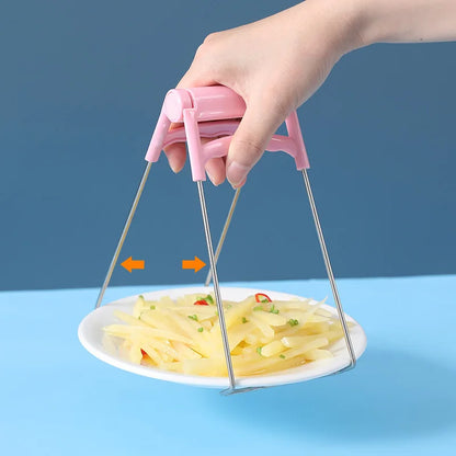 Anti-Scalding Clip Dish Clamp Steamer Gripper - Silicone Gloves, Microwave Oven Tray Non-Slip Pan Gripper Clip, Kitchen Accessories