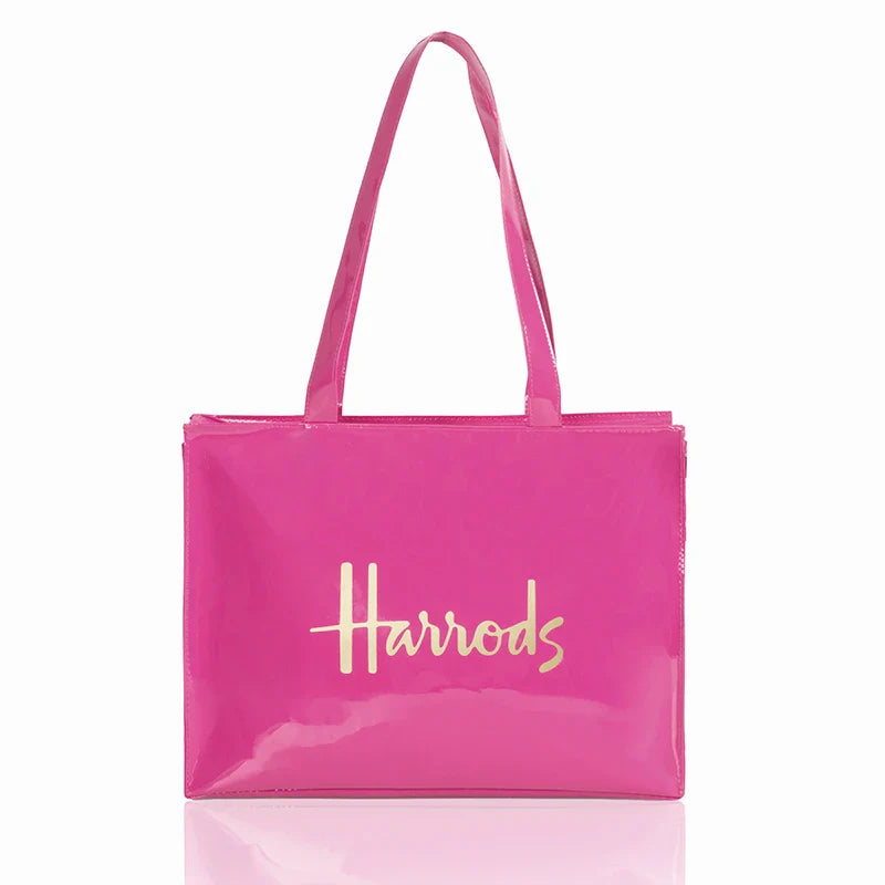 Simple Stylish PVC Reusable Shopping Bag – Luxury Eco-Friendly Waterproof Tote for Summer Beach