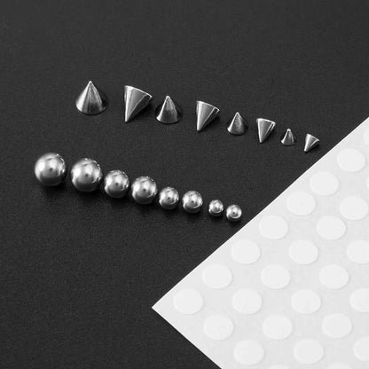 No-Piercing Fake Lip & Eyebrow Studs – Personality Demon Studs, Fake Dimples & Muzzle Rings