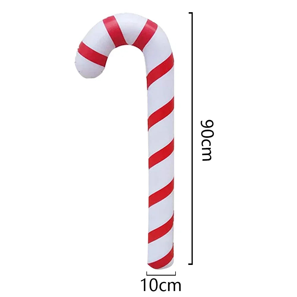 Inflatable Christmas Candy Cane Stick Decoration – Outdoor Xmas Yard Decor 2024–2025 Holiday Home Christmas Party Ornament