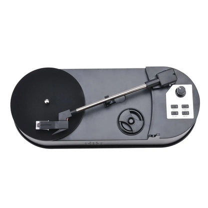 Portable 33/45RPM Phonograph Turntable — Vinyl to MP3 Converter with TF Card/USB & Built-in Speaker