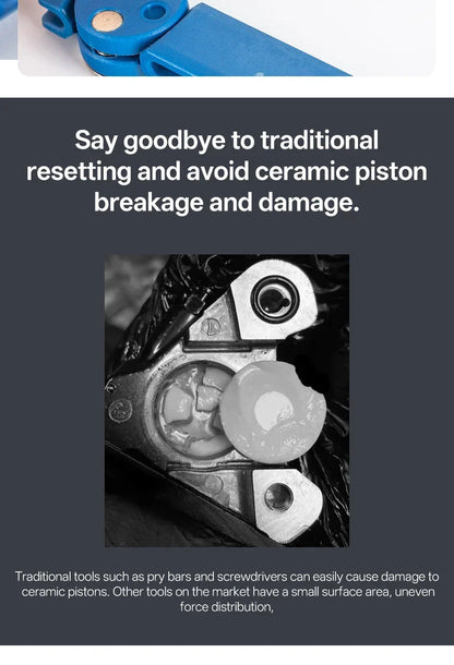 Durable Steel Bike Brake Pad Spreader Tool — 360° Rotatable Hydraulic Disc Caliper Piston Reset & Extension Tool