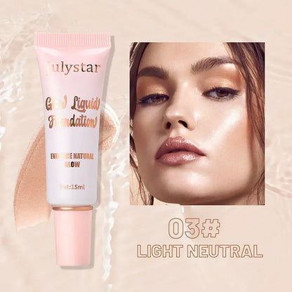 Liquid Pearlescent Foundation & High Coverage Concealer — Waterproof 3D Contour Shadow Brightening Face & Body Highlighter