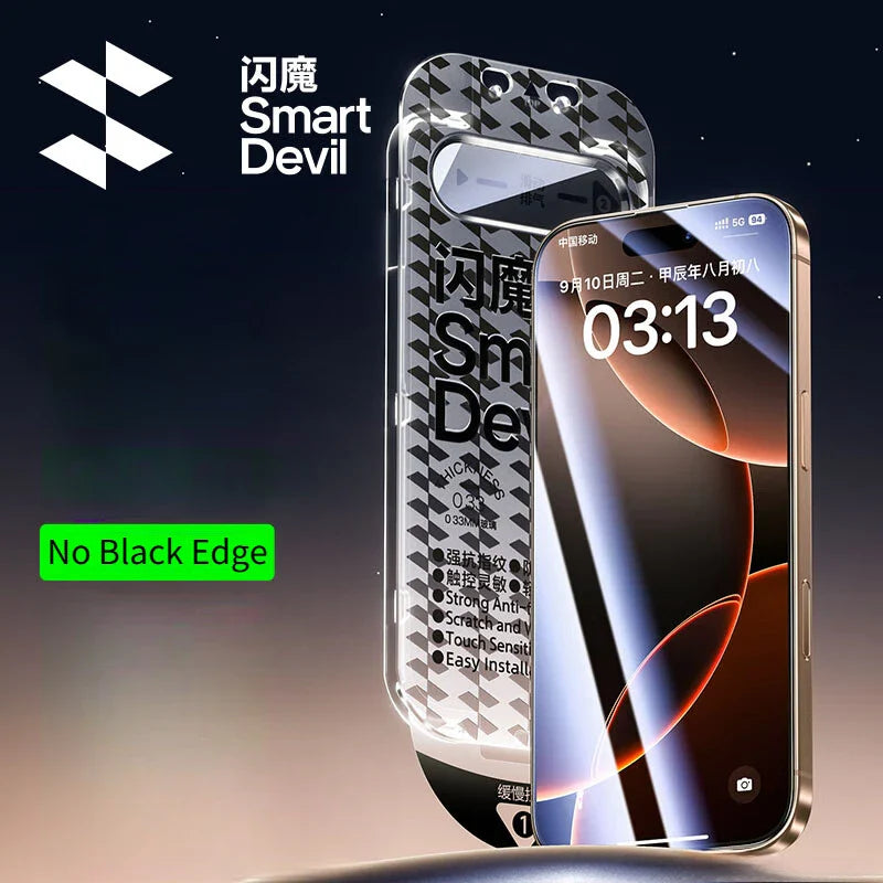 SmartDevil HD Privacy Screen Protector for iPhone 16 Pro/Pro Max – 1/2PCS Tempered Glass Film, No Black Edge