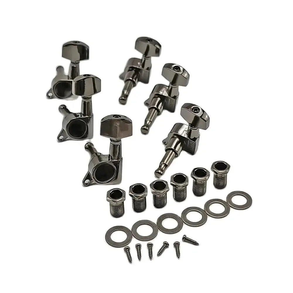 6PCS Locking Guitar Tuning Pegs – 3L3R String Tuners for Acoustic Guitar with Machine Head Knobs