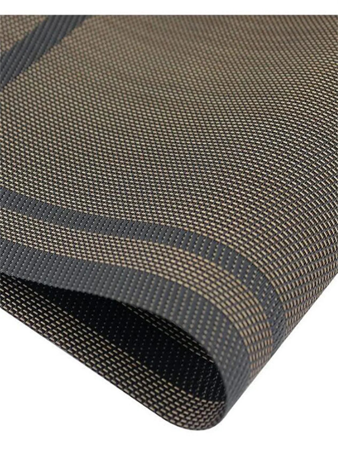 Chinese Style Double Frame PVC Table Mat Set - Thickened Striped Tea Cup & Meal Mats for Bar Counters