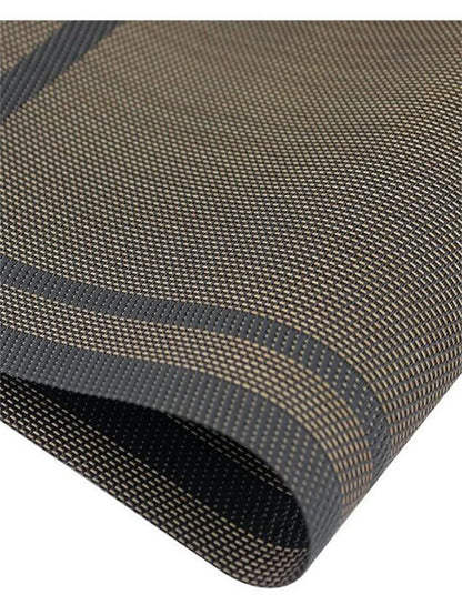 Chinese Style Double Frame PVC Table Mat Set - Thickened Striped Tea Cup & Meal Mats for Bar Counters
