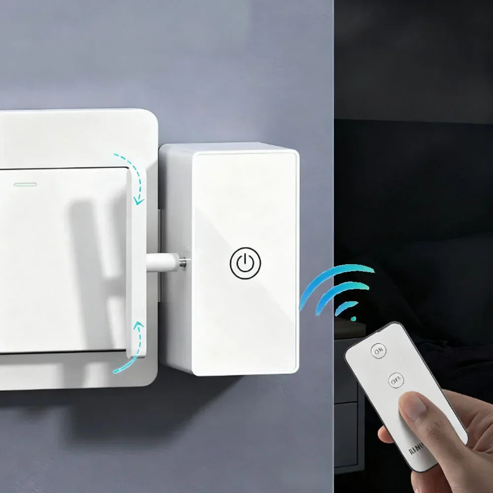 Wireless Remote Control Button Pusher Switch – Wiring-Free Automatic On/Off Light Controller Lazy Smart Switch Tool
