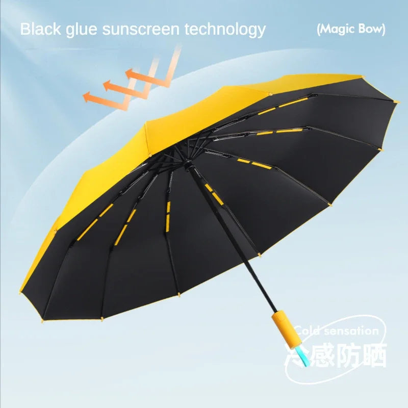 Super Strong Windproof Umbrella - 60/72 Bone Large Automatic Folding Umbrella for Men and Women, Rainproof, Sunproof with UV Protection