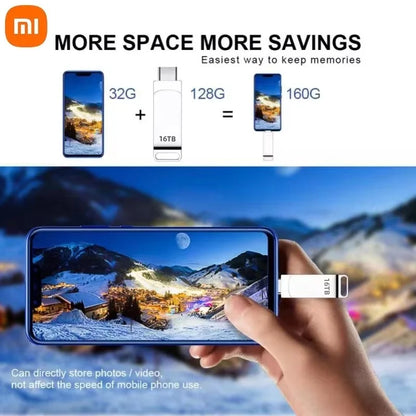 Xiaomi Mijia USB 3.2 High-Speed Waterproof Flash Drive — Up to 16TB Portable Pen Drive (2025)