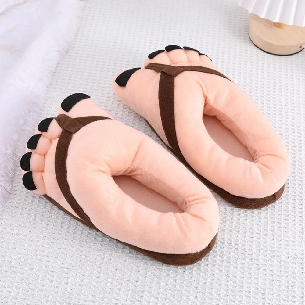 Funny Winter Couple Slippers - Soft Warm Cotton Home Slides