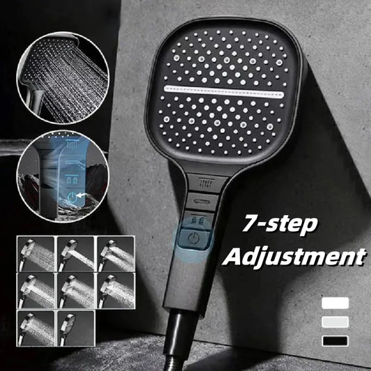 Large 7 Modes Adjustable Shower Head - High-pressure Water-saving Mixer Nozzles for Bathroom, Shower Accessories