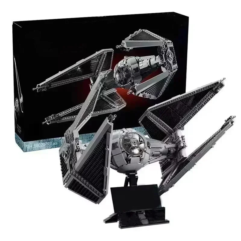 TIE Interceptors Spaceship 1931PCS Building Blocks - Compatible 75382 Assembly Model | Modified Imperial Fighters Toy for Kids