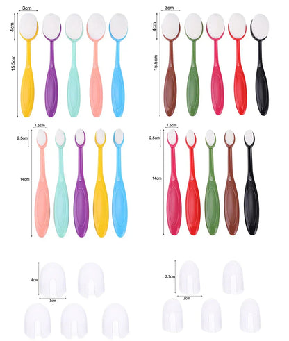 Soft Synthetic Blending Brush Set – Flat Ink Brushes with Caps for DIY Scrapbooking, Card Making & Craft Application Tools