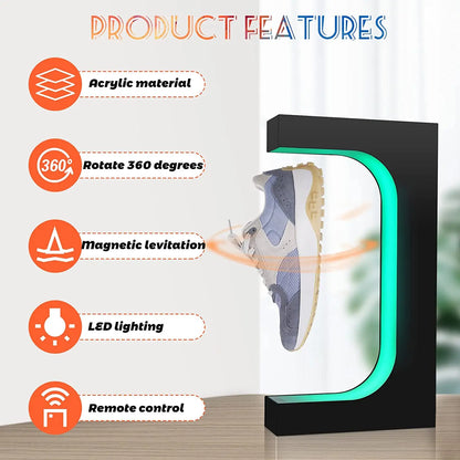 220V Levitating Shoe Display Stand - Magnetic Sneaker Holder for Collectors and Store Windows
