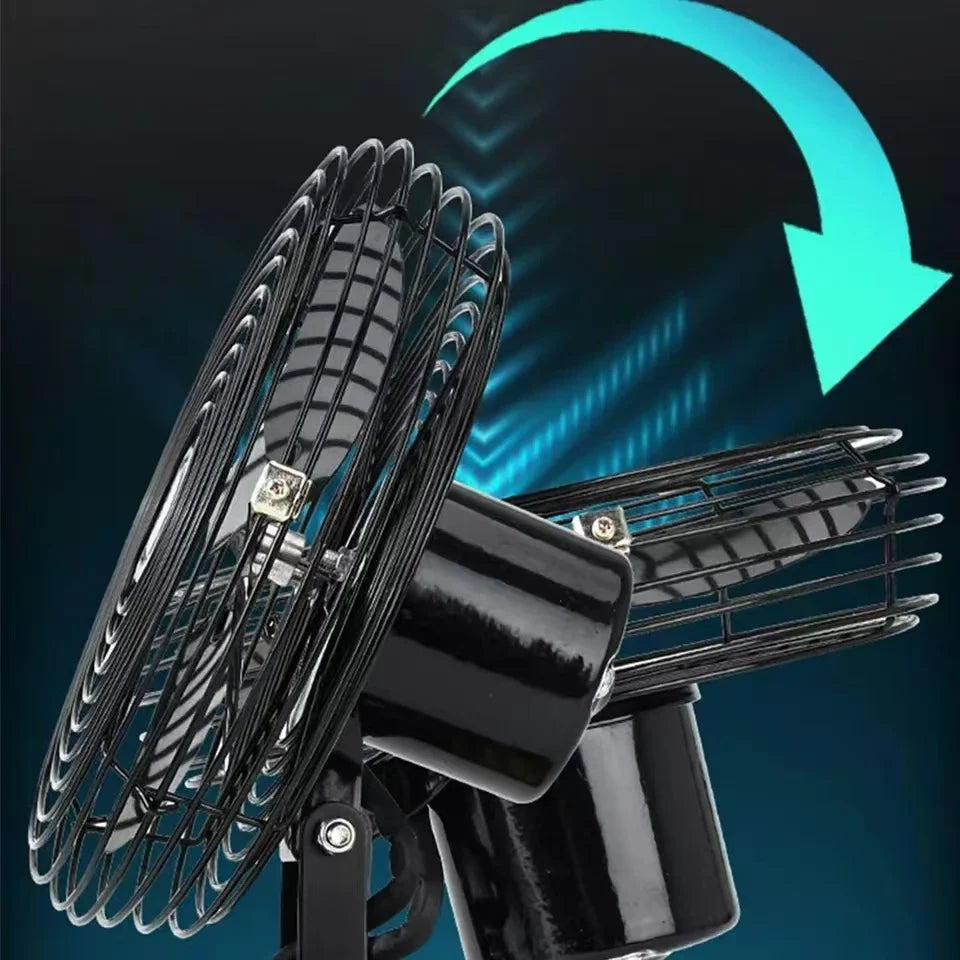 6/8-Inch Portable Outdoor Camping Fan – Wireless Desktop Metal Fan Compatible with Makita, Dewalt & Milwaukee 18V Batteries