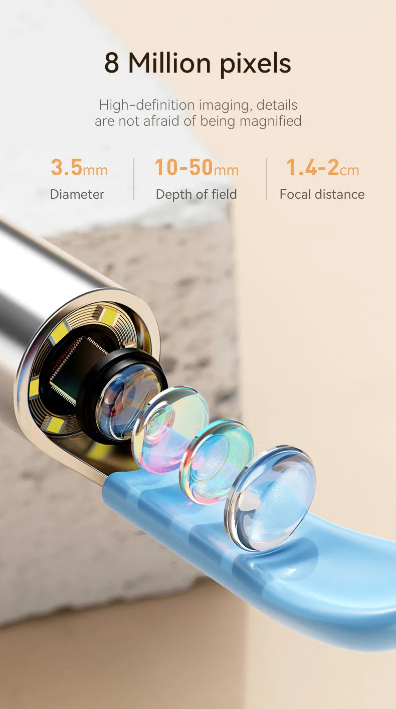 Ear Wax Removal Tool with 8M HD Camera – Ear Cleaner Endoscope with 6 LED Lights, Ear Cleaning Kit for Adults & Children