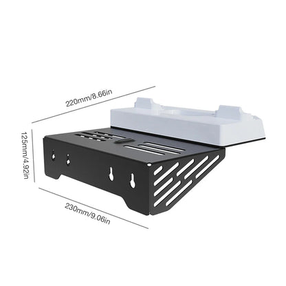 PS5 & PS5 Slim Wall Bracket Dual Controller Charger – RGB LED Metal Wall-Mounted Stand for Disc & Digital Editions