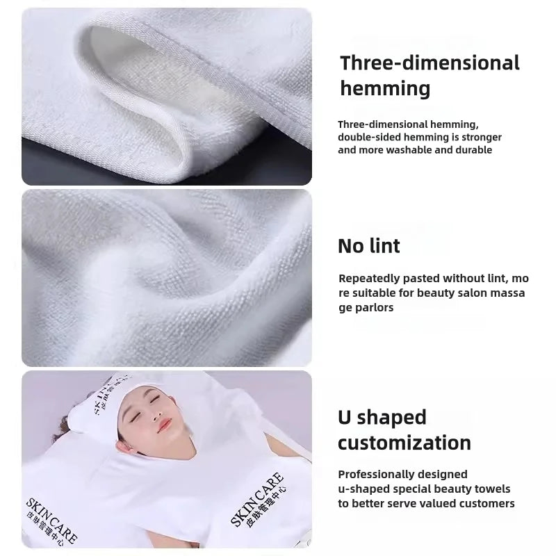 U-Shape Microfiber Towel — Salon Spa Facial & Neck Treatment Cosmetic Accessory