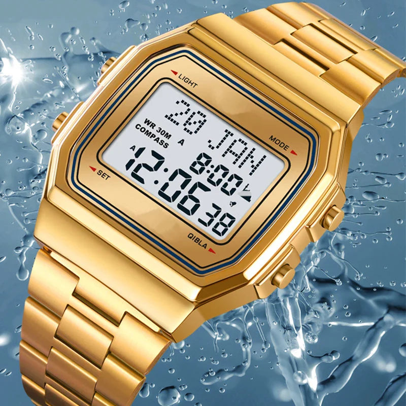 F91W Luxury Waterproof Retro Digital Watch – Stainless Steel Sports Military Wrist Watch for Men and Women
