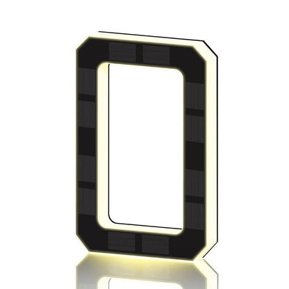 LED Solar House Numbers - IP65 Waterproof Personalized Illuminated Outdoor Address Sign for Home, Hotel & Bar 23/17/12CM