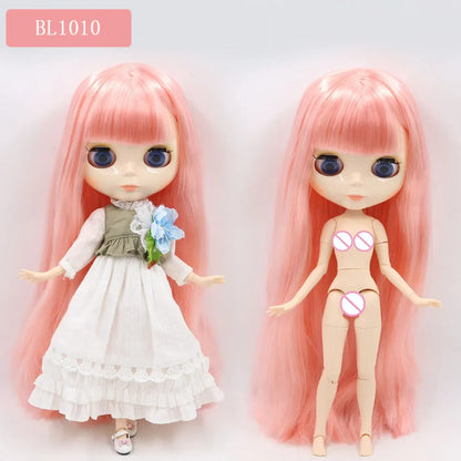ICY DBS Blyth Doll – 1/6 BJD Customized Nude Joint Body, White Skin Glossy & Matte Face, 30cm Girl Toy Gift
