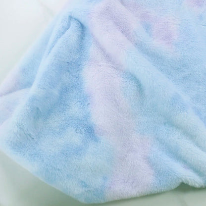 8MM Tie-Dye Plush Fur Fabric — Soft Gradient Rabbit Fur for DIY Dolls, Clothing, Pillows & Scarves