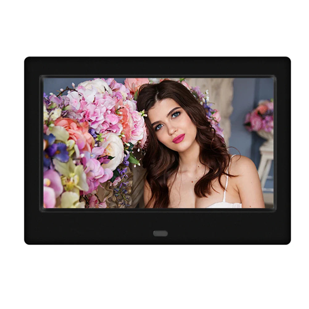 7 Inch HD Digital Photo Frame – 800x480 LED Smart Electronic Photo Album | LCD Display, MP3/MP4 Music Player, Remote Control Digital Picture Frame