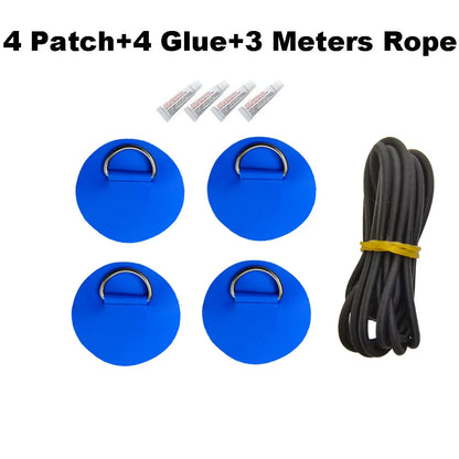 6.5CM D-Ring PVC Patch – Inflatable Boat, Kayak, SUP, Dinghy & Canoe Rope Ring Attachment