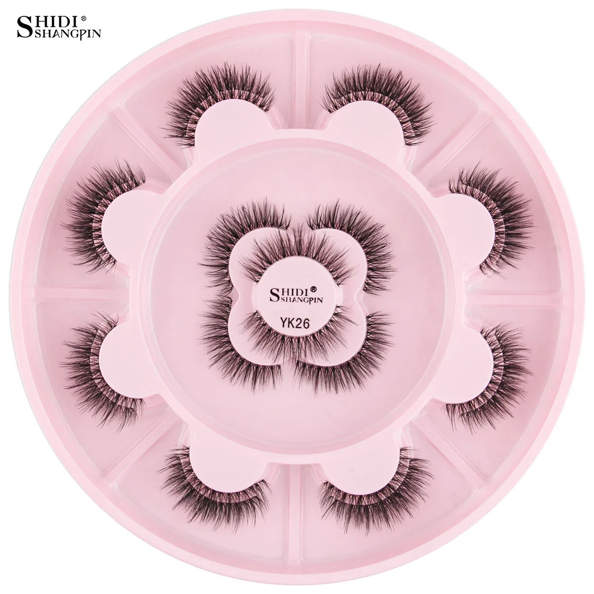 SHIDISHANGPIN 5/10 Pairs Cat Eye False Lashes – 3D Mink Half Lashes, Eyelash Extensions for Natural Makeup, Faux Cils Maquiagem