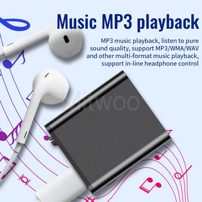 Mini Portable Voice Recorder – Intelligent Voice-Activated HD Audio Recorder with Noise Reduction, MP3 Player, Magnet & OTG