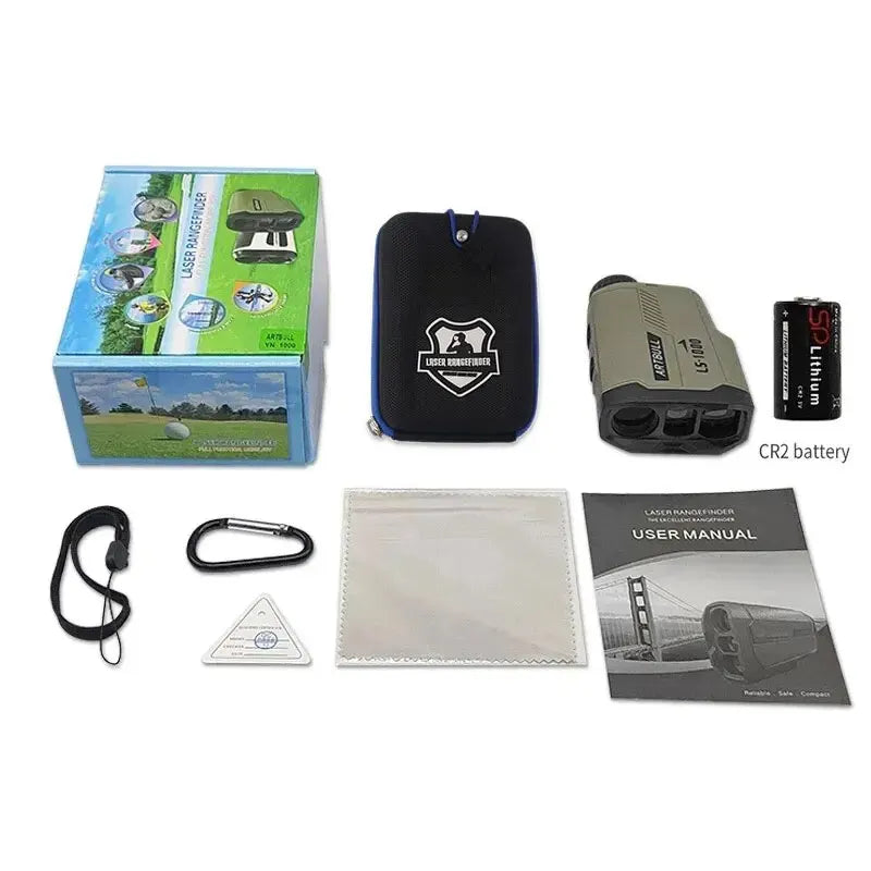 1000m Laser Rangefinder Hunting Outdoor - 650m Golf Rangefinder Telescope with Flag-Lock Slope Adjusted Distance Meter