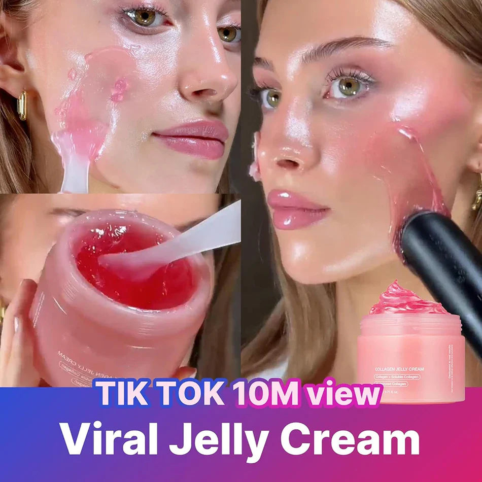 24H Glow & Lifted Collagen Jelly Cream – Niacinamide & Hydrolyzed Collagen for Skin Barrier Strengthening & Moisturizing