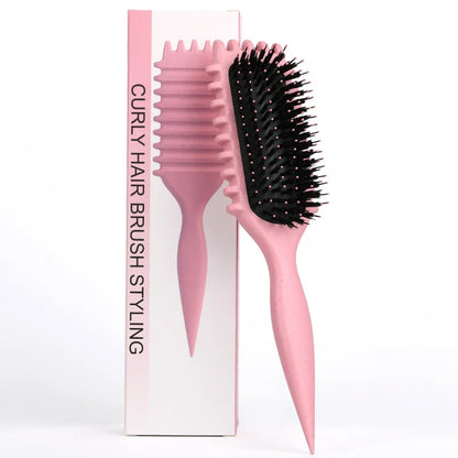Salon Curly Hair Styling Brush – Detangling & Shaping Tool for Men’s and Women’s Curls