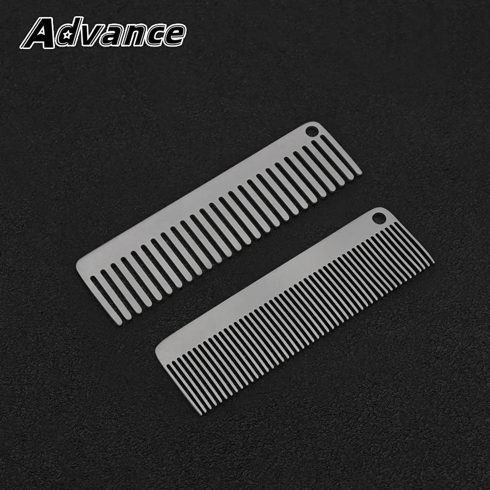 Small Titanium Alloy Portable Comb – Outdoor Camping Keychain Tool & Accessories