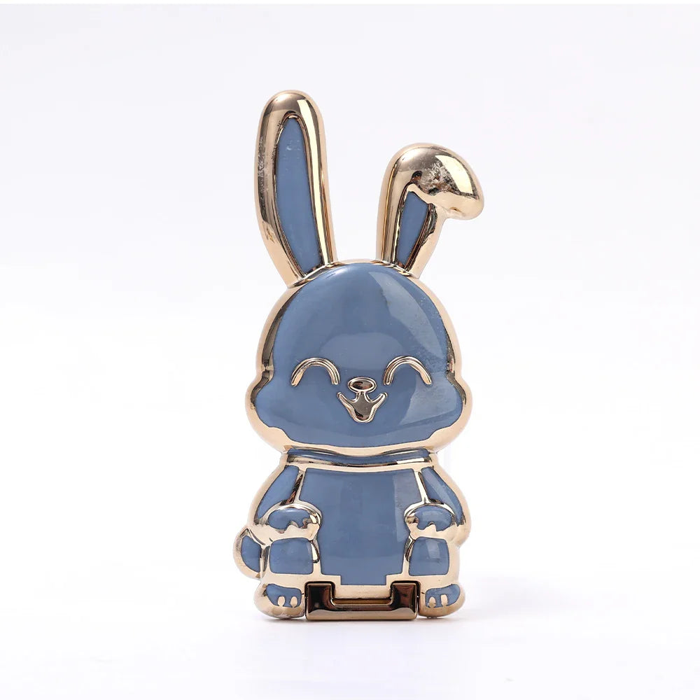 Universal Bunny Phone Ring Holder – 2-in-1 Foldable Cellphone Stand with Cute 3D Rabbit Finger Bracket