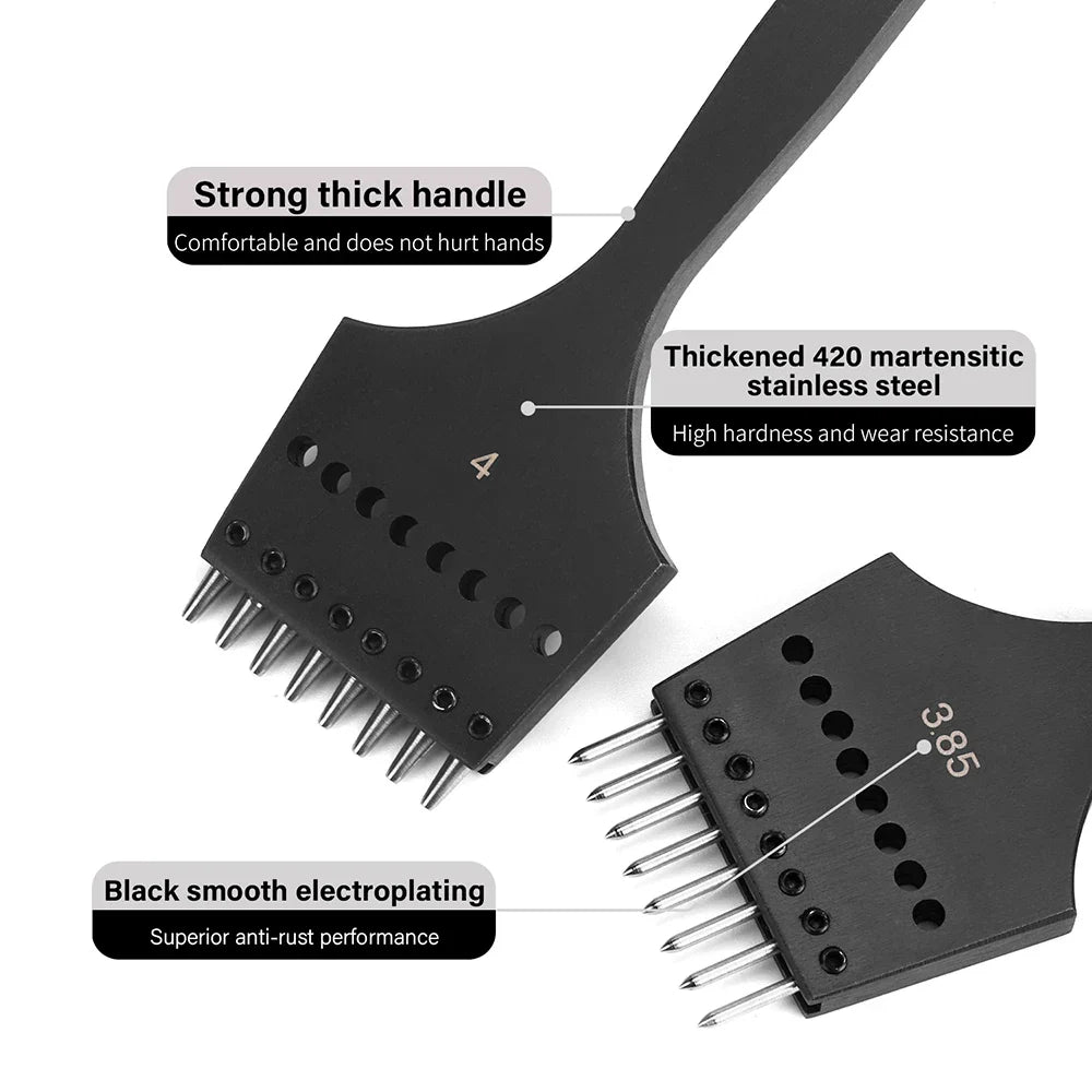 WUTA 3G Replaceable Leather Punch Heads – Diamond, Olive & Round Hole Pricking Irons for DIY Leathercraft