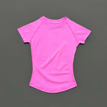 HISTELLO Women’s Sports T-Shirt - Short Sleeve Gym Yoga Workout Top for Running & Fitness Activewear