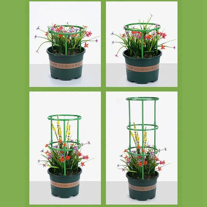 Plastic Plant Support Pile Half Round Stake - Ideal for Climbing Vines & Bonsai - Flower Ring Holder & Rack for Garden Plants