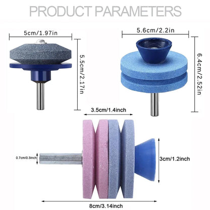 Lawn Mower Blade Sharpening Stone - Metal Grinding Tool for Knife Sharpening, Polishing & Drill Grinder Refitting