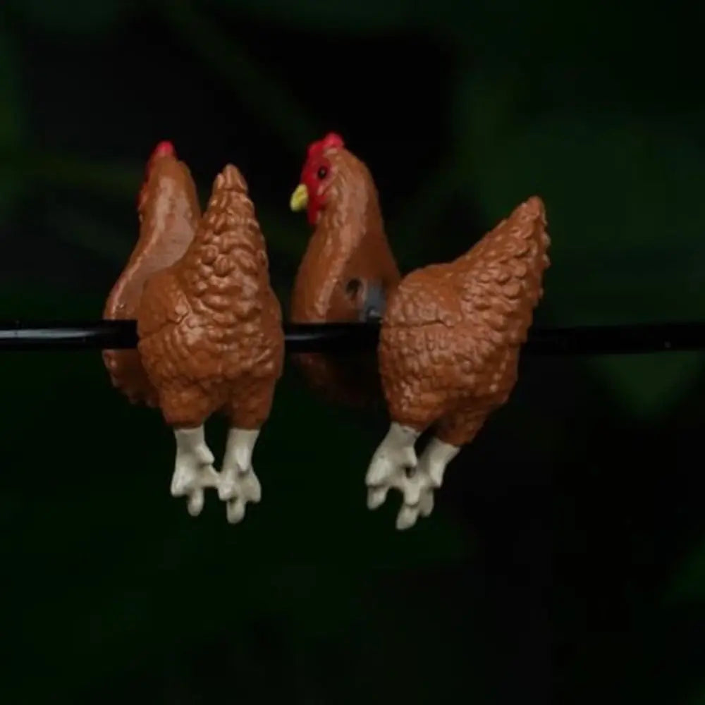 Handmade Chicken Earrings - Hand-Painted Farm Animal Jewelry & Funny Gift