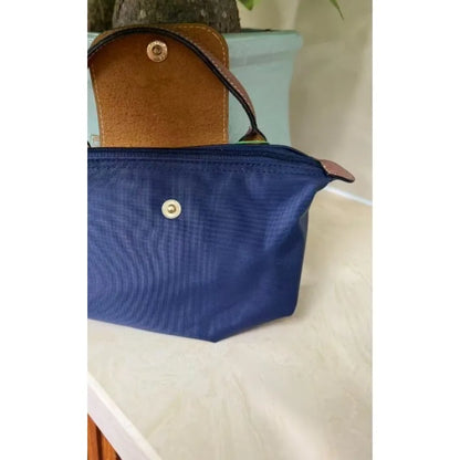 Y2K Nylon Handbag | Non-Punching Makeup Bag with Felt Lining, Portable Travel & Wallet Storage Bag