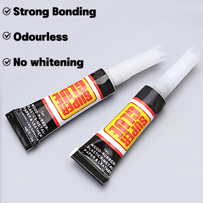 1/3/6/10/20Pcs Quick Repair Glue - Instant Strong Bond Adhesive for Wood, Rubber, Metal, Glass, Jewelry & Shoe Repair