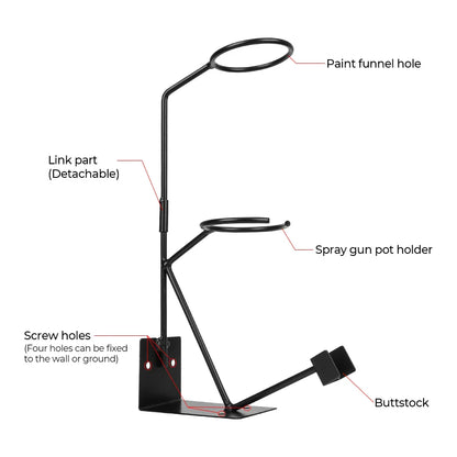 Car Paint Sprayer Stand Bracket - Paper Funnel Rack Storage Steel Spray Gun Accessories - Household Spray Gun Holder