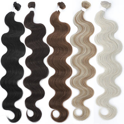 Colorful Body Wave Hair Bundles 613 Piano Blonde – Ombre Synthetic Hair Extensions, Thick Ponytail & Loose Deep Weaving