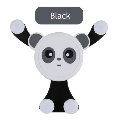 Gravity Car Phone Holder – Air Vent Clip with Smile Face Bear, Mobile Stand for iPhone, Samsung, and GPS Devices
