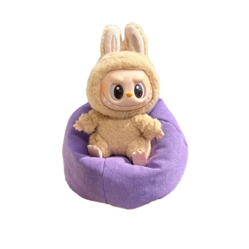 Labubu Mini Sofa for BJD Dolls – Plush Seat Decoration V2, Universal Kids’ Toy & Birthday Gift