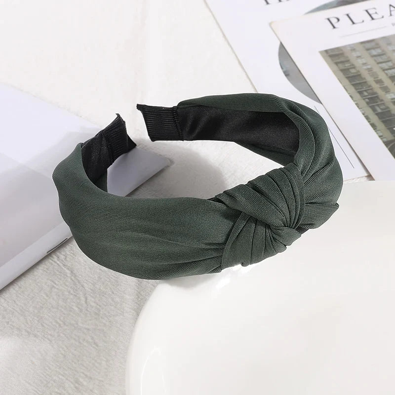 New Knotted Headbands for Women & Girls – Solid Color Hair Bands, Simple Retro Hair Hoop, Makeup Headwear, Hair Accessories